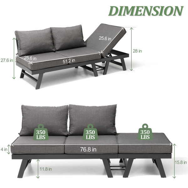 Latitude Run® 153.6'' Outdoor Patio Sectional Sofa Wayfair